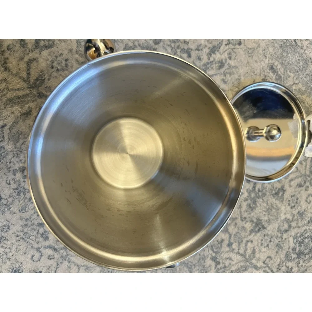 Martha Stewart Collection Large Stainless Steel Ice Bucket 2.5 Qt Made In India